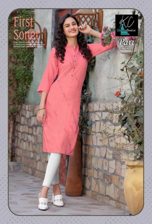 KC Pari 4 Rayon Fancy Embroidery Kurti 